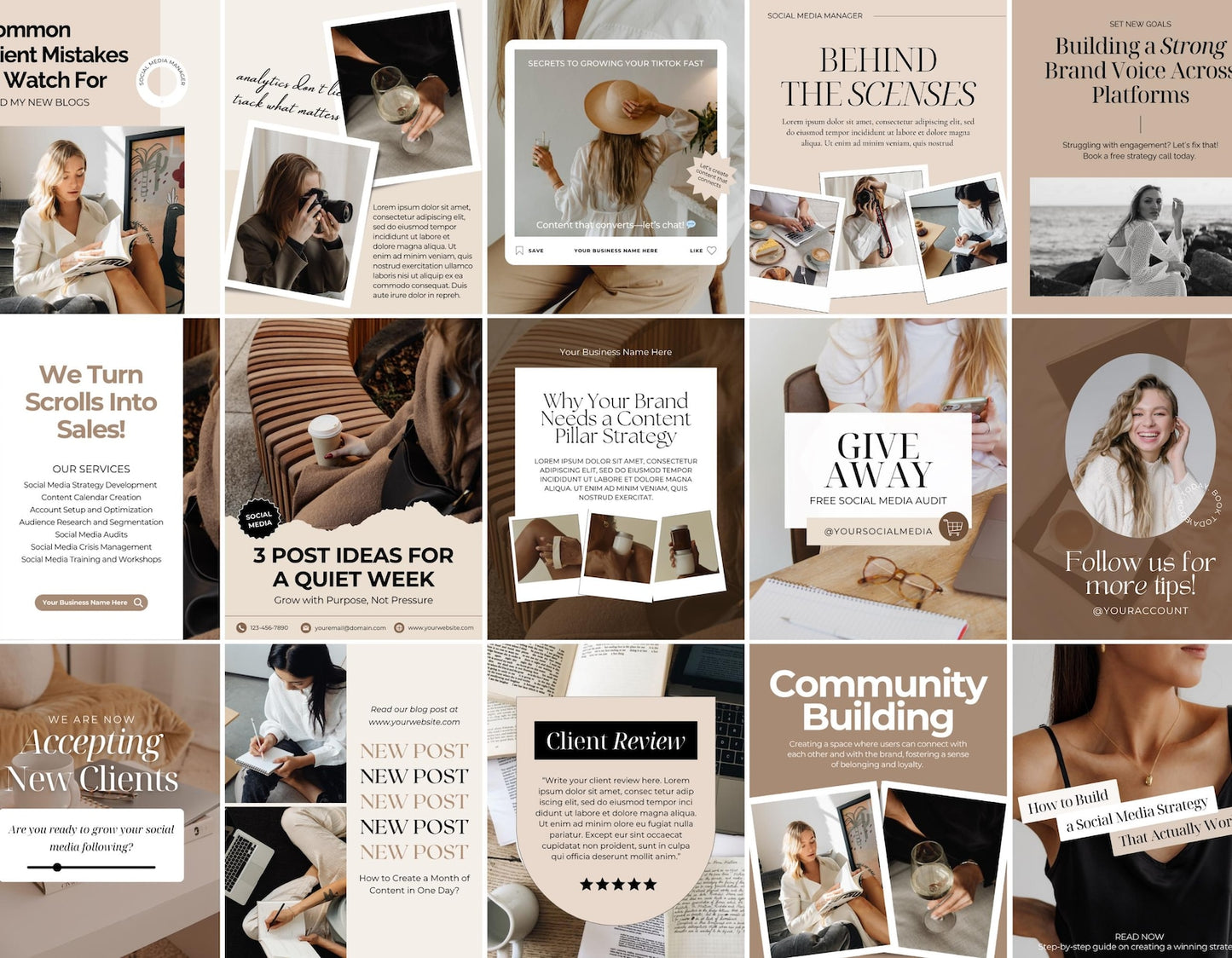 Social Media Manager Templates – Instagram Canva Bundle