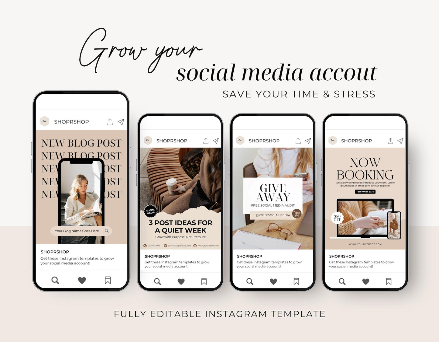Social Media Manager Templates – Instagram Canva Bundle