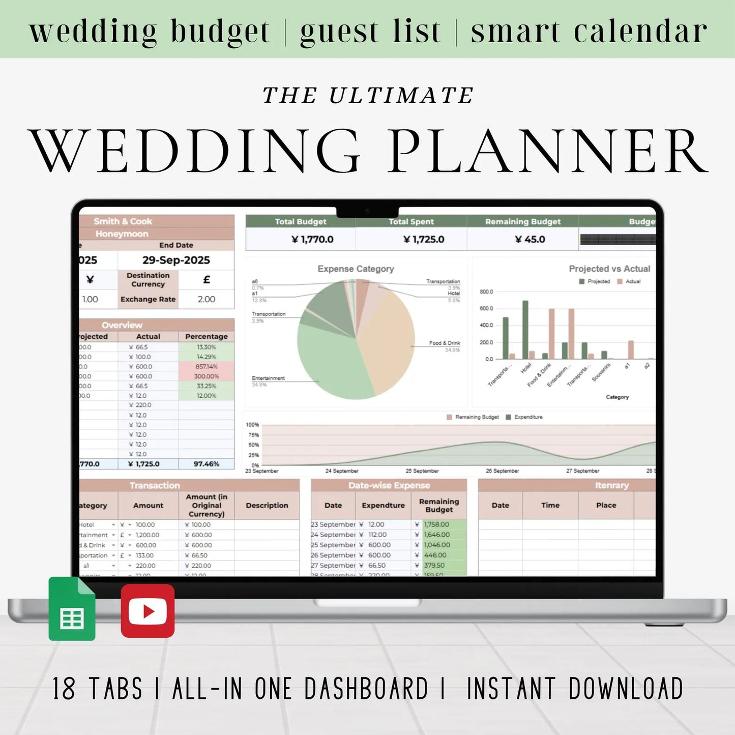 Wedding Planner Spreadsheet