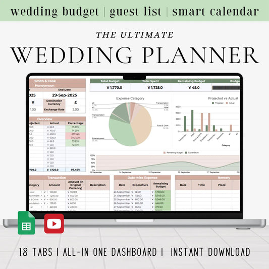 Wedding Planner Spreadsheet