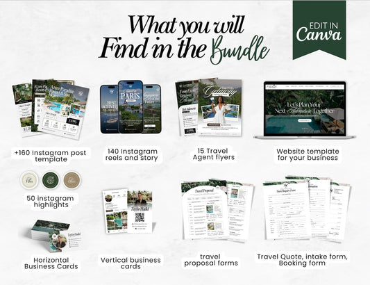 Travel Agent Canva Templates Bundle