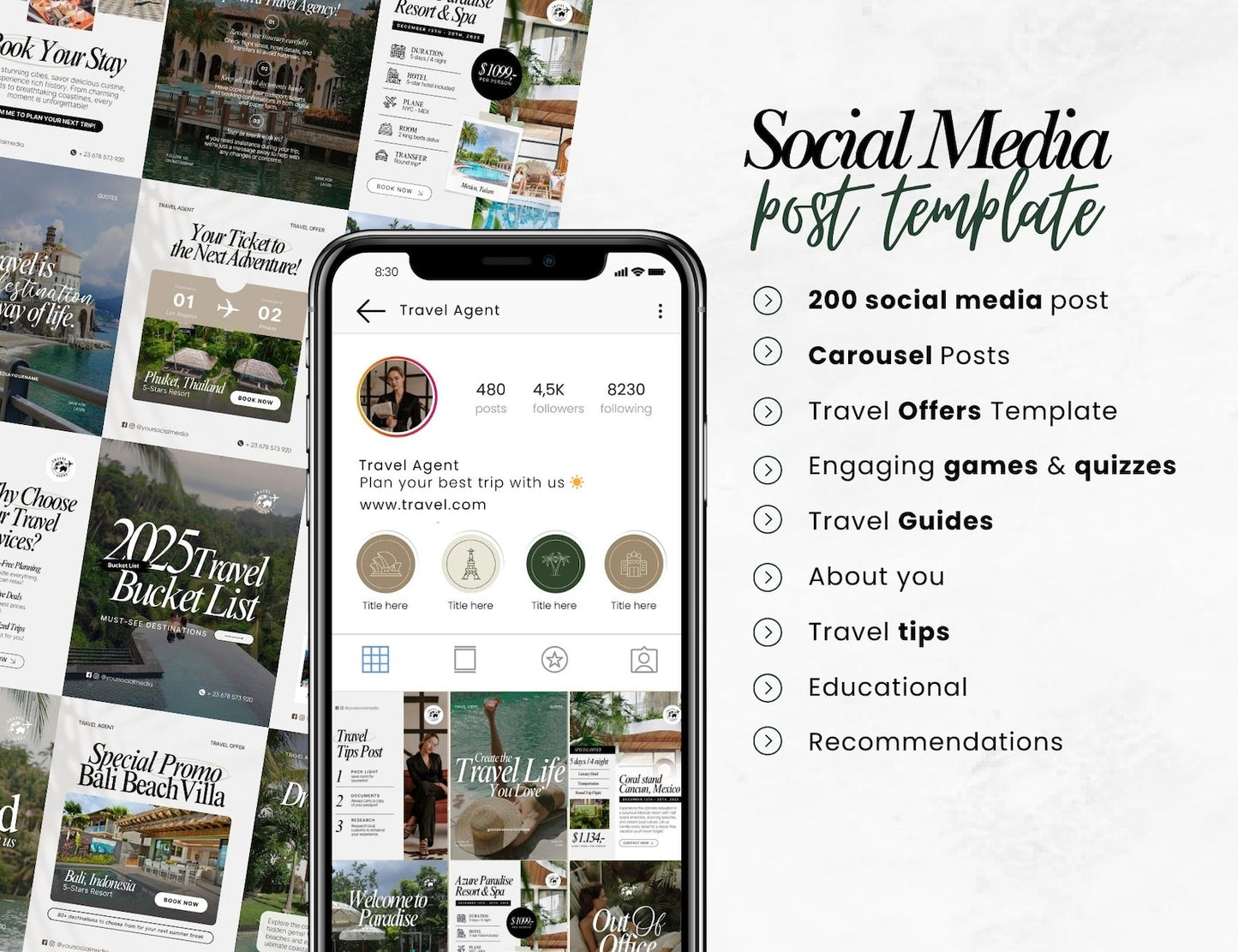 Travel Agent Canva Templates Bundle