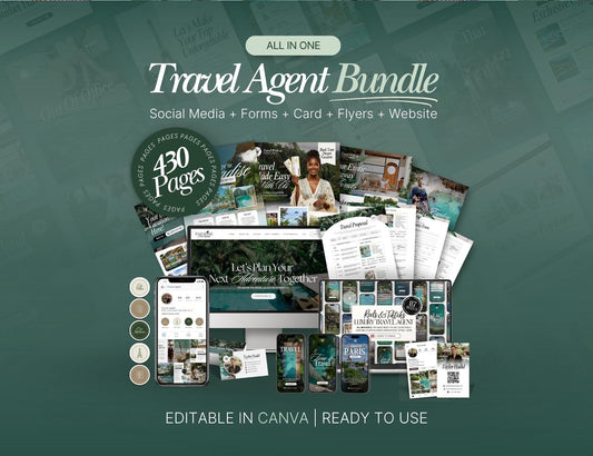 Travel Agent Canva Templates Bundle