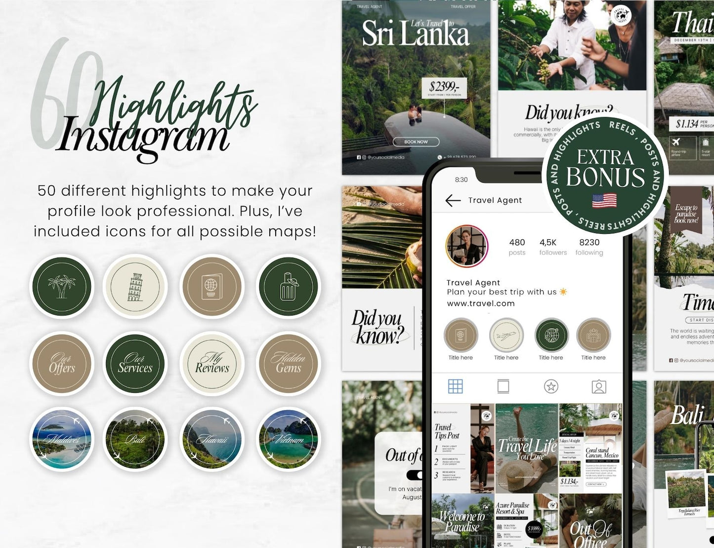 Travel Agent Canva Templates Bundle
