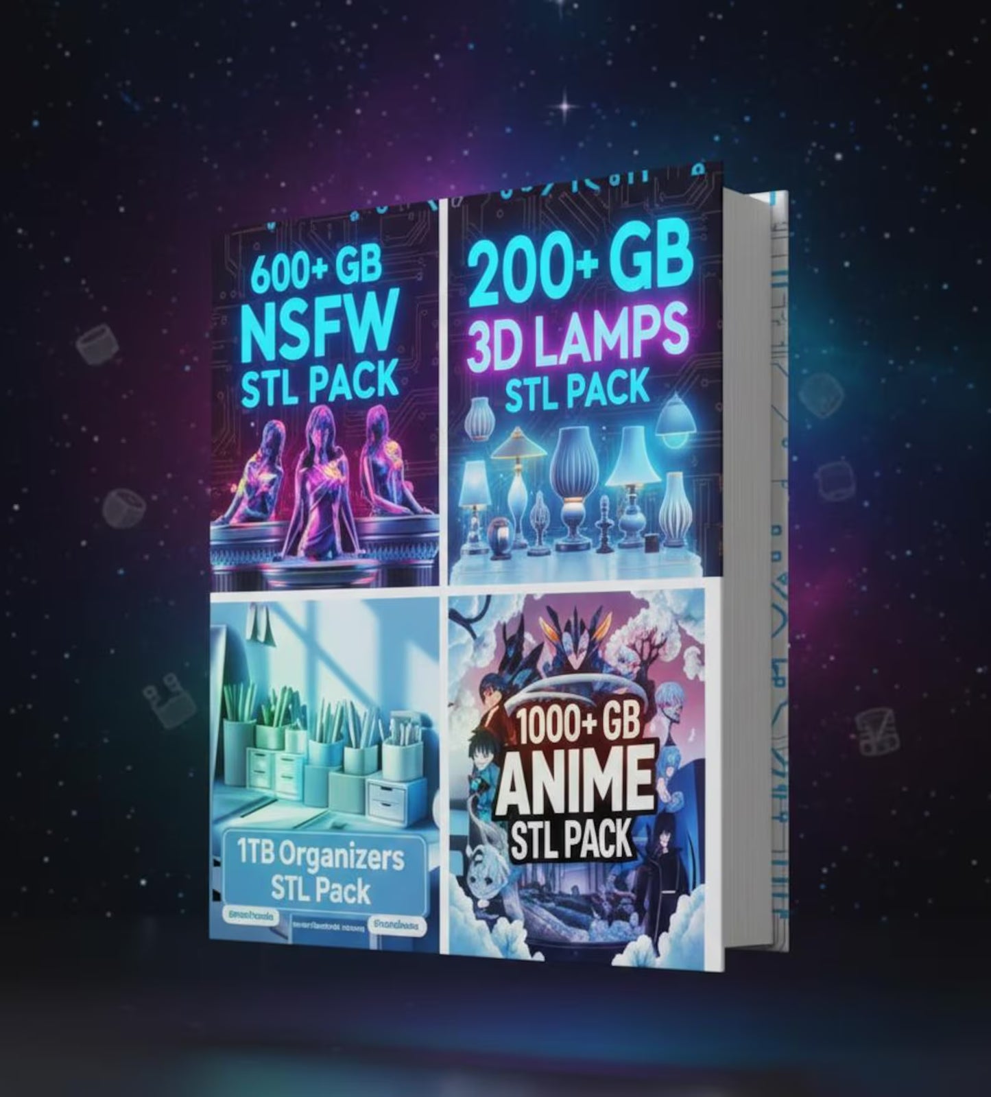 200TB Mega STL Collection – Ultimate 3D Printing Files Pack – Commercial use allowed