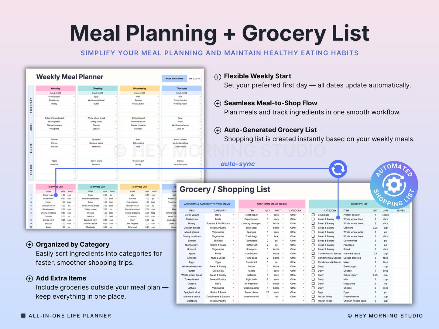 ADHD Life Planner – Google Sheets & Excel