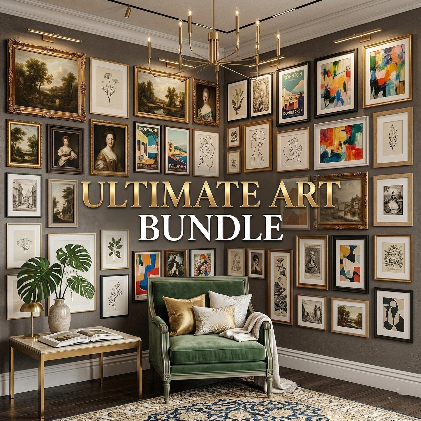 150,000+ Printable Wall Art Bundle with PLR & MRR Rights