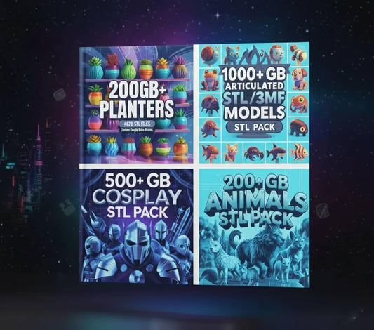 200TB Mega STL Collection – Ultimate 3D Printing Files Pack – Commercial use allowed