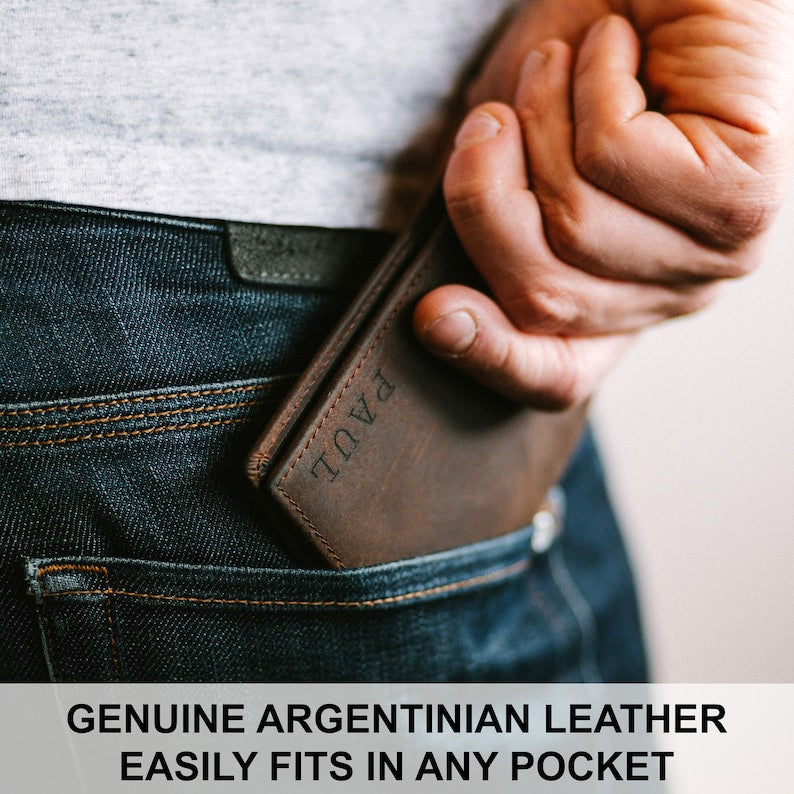 Personalized Leather Wallet for Men