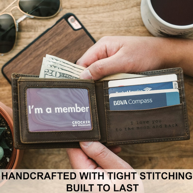 Personalized Leather Wallet for Men