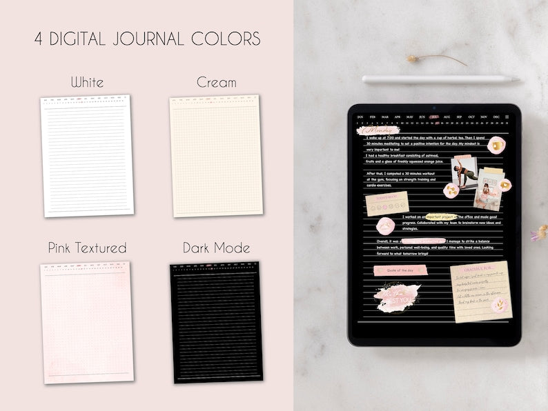 Hyperlinked Digital Daily Journal for iPad