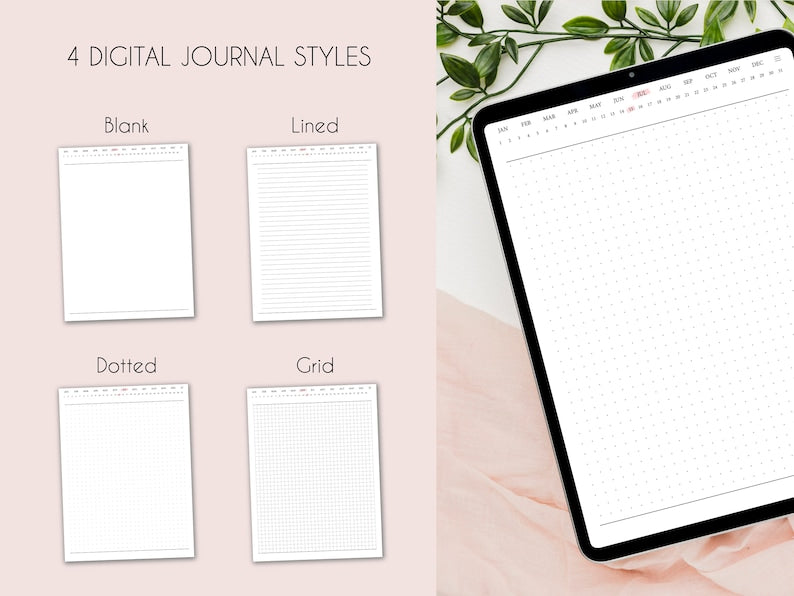 Hyperlinked Digital Daily Journal for iPad