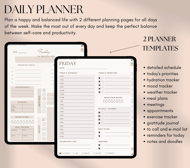 ADHD Digital Planner – Undated Digital Planner for iPad & Android