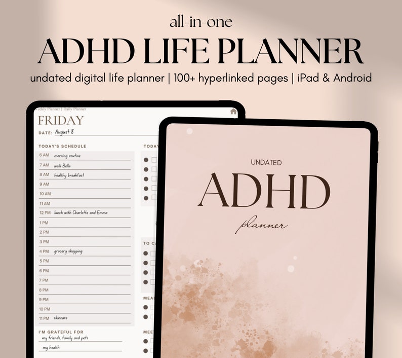 ADHD Digital Planner – Undated Digital Planner for iPad & Android