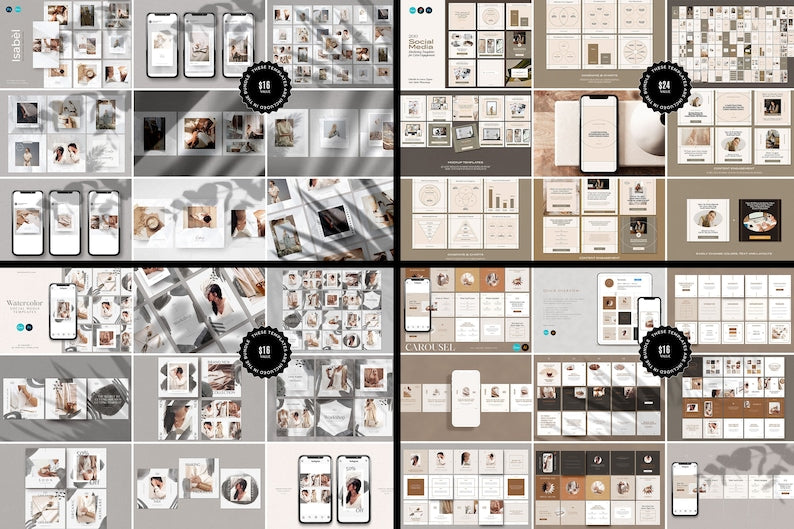1500+ Social Media Canva Templates Bundle for Instagram & Facebook