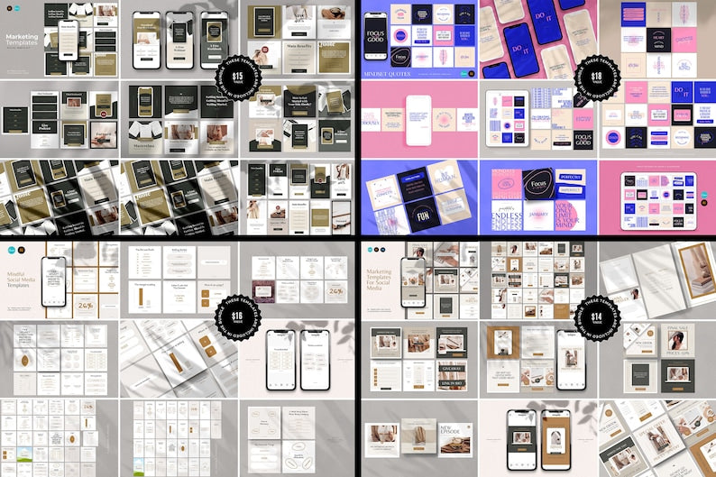 1500+ Social Media Canva Templates Bundle for Instagram & Facebook