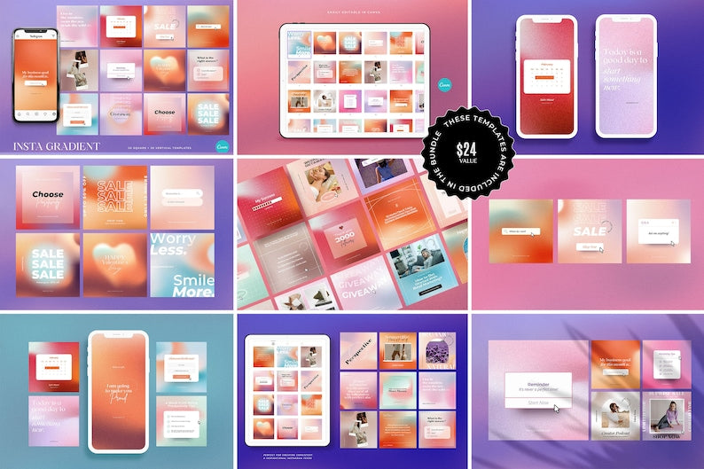 1500+ Social Media Canva Templates Bundle for Instagram & Facebook