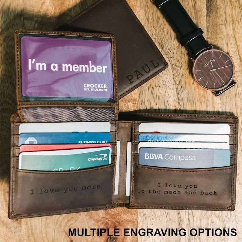 Personalized Leather Wallet for Men