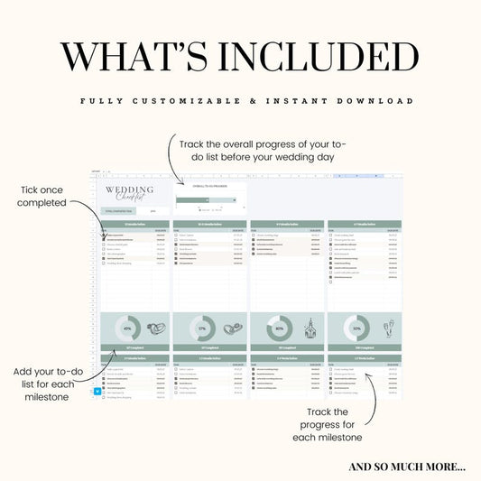 Ultimate Wedding Planner Bundle: Spreadsheet & Canva Templates
