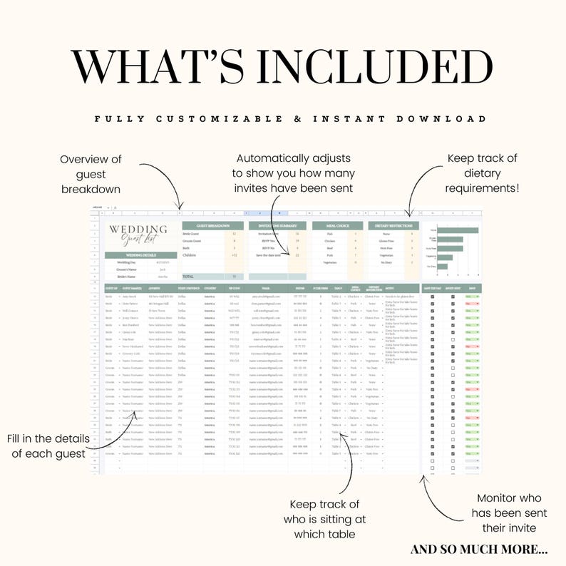 Ultimate Wedding Planner Bundle: Spreadsheet & Canva Templates