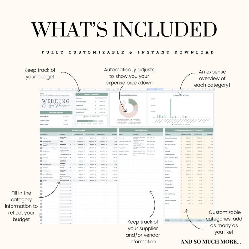 Ultimate Wedding Planner Bundle: Spreadsheet & Canva Templates