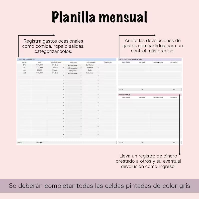 Plantilla Presupuesto Personal Google Sheets – Planificador Financiero