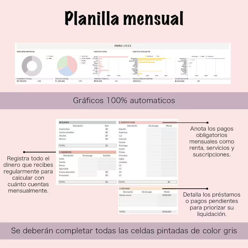 Plantilla Presupuesto Personal Google Sheets – Planificador Financiero
