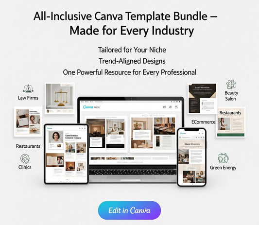 30,000+ Editable Canva Templates Bundle for Social Media & Marketing