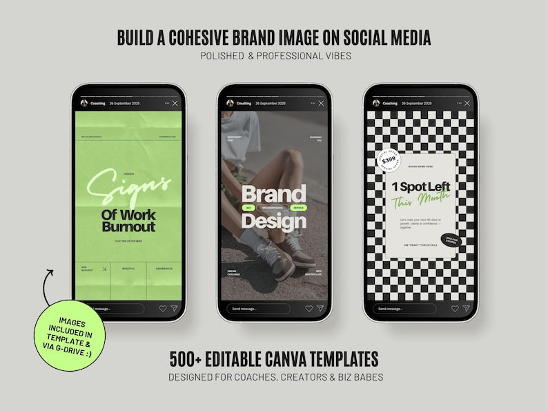 509 Instagram Canva Templates Bundle – Posts, Stories, Carousels & Highlights