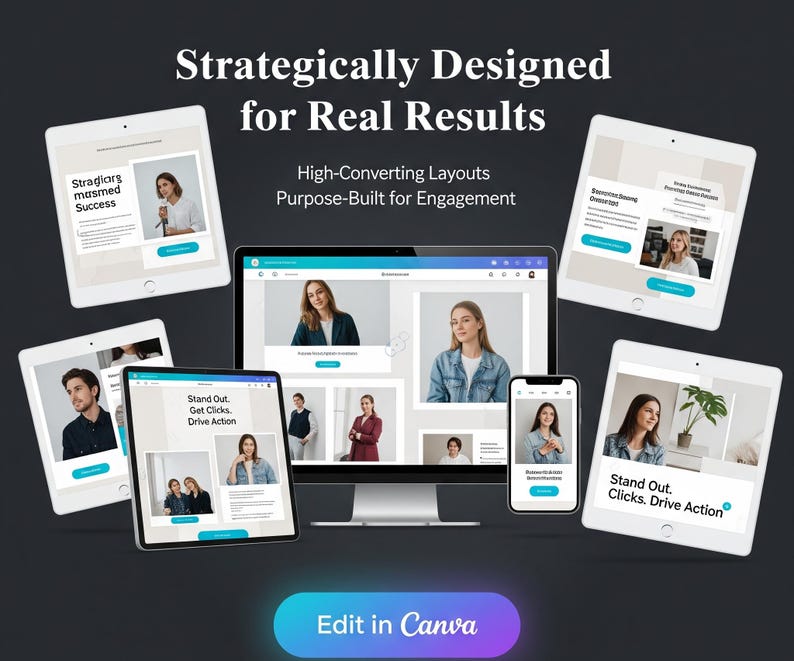 30,000+ Editable Canva Templates Bundle for Social Media & Marketing