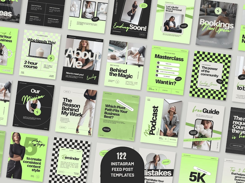 509 Instagram Canva Templates Bundle – Posts, Stories, Carousels & Highlights