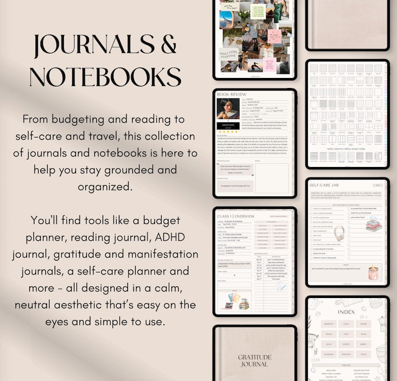 Digital Planner Whole Shop Bundle – Lifetime Access | 70+ Planners, Journals & Stickers