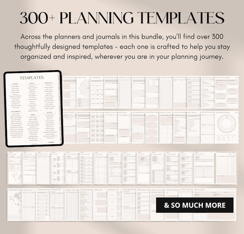 Digital Planner Whole Shop Bundle – Lifetime Access | 70+ Planners, Journals & Stickers