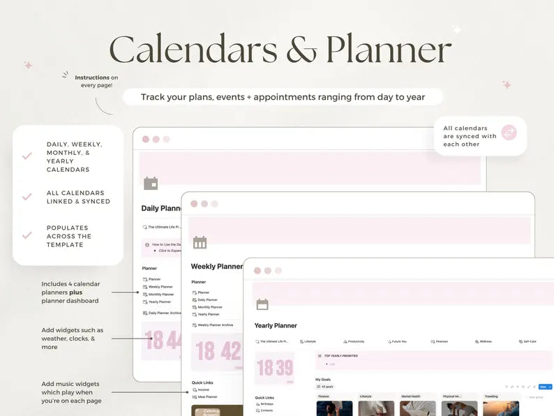 Notion Advanced Life Planner – ADHD, That Girl & Second Brain OS 2026