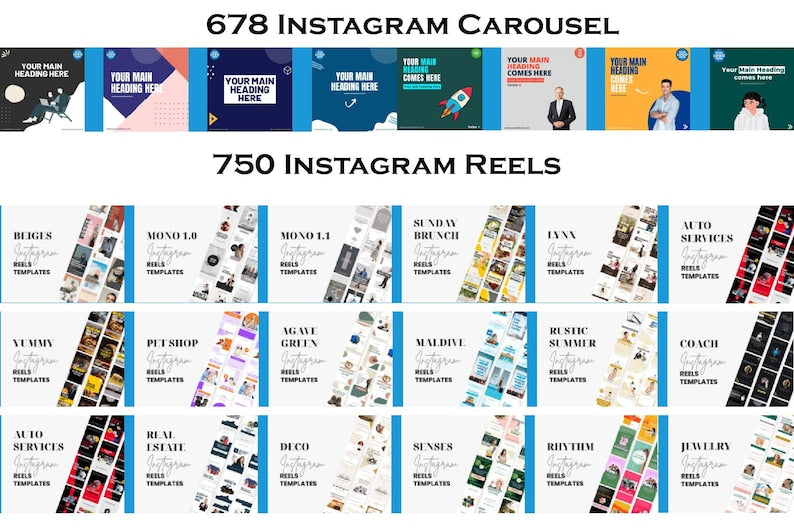 9000+ Canva Social Media Template Bundle for Instagram & Reels