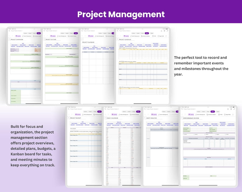 OneNote Digital Planner Bundle 2026–2027 + Undated Planner & Project Manager