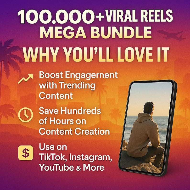 100,000 Viral Reels Mega Bundle – PLR & MRR Rights