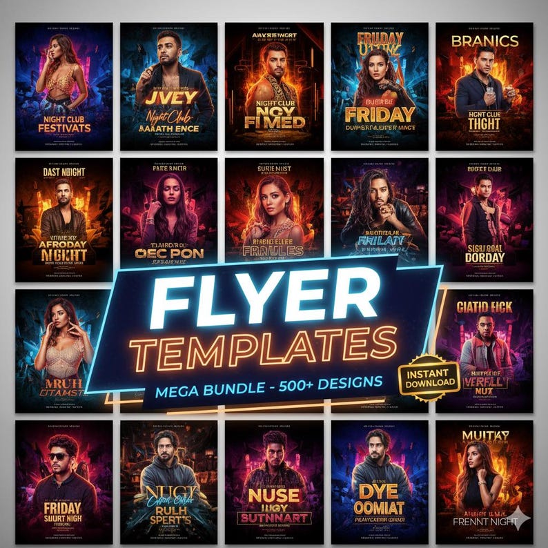 100+ Professional Flyer Templates Bundle – Club, DJ, Event & Business Promotion Designs (PSD, AI, JPG)
