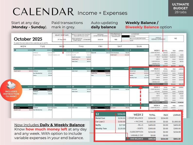 Family Life Planner & Annual Budget — Ultimate Life Organizer Bundle