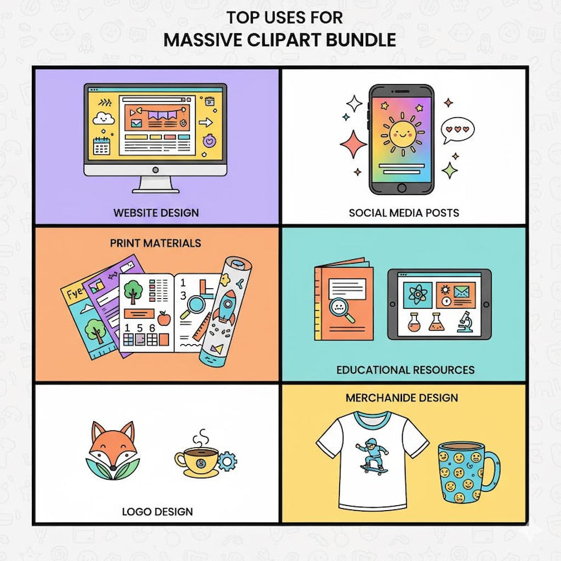 100K Clipart Mega Bundle – 100,000+ PNG SVG JPG Graphics for Cricut, Sublimation, T-Shirts & Commercial Use