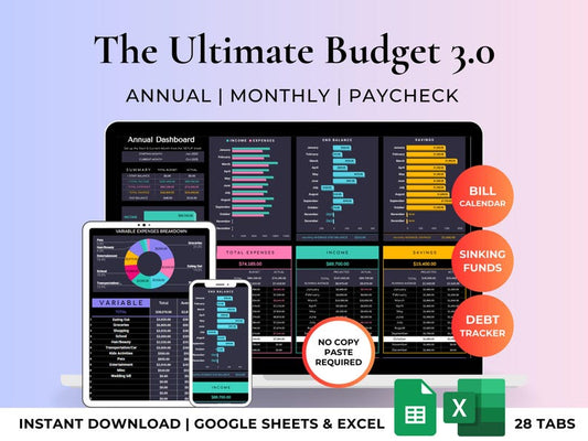 Annual Budget Tracker Spreadsheet
