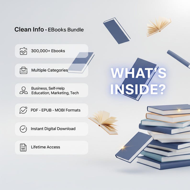 310,000+ Premium eBooks Bundle — Ultimate Digital Knowledge Vault for Entrepreneurs & Learners