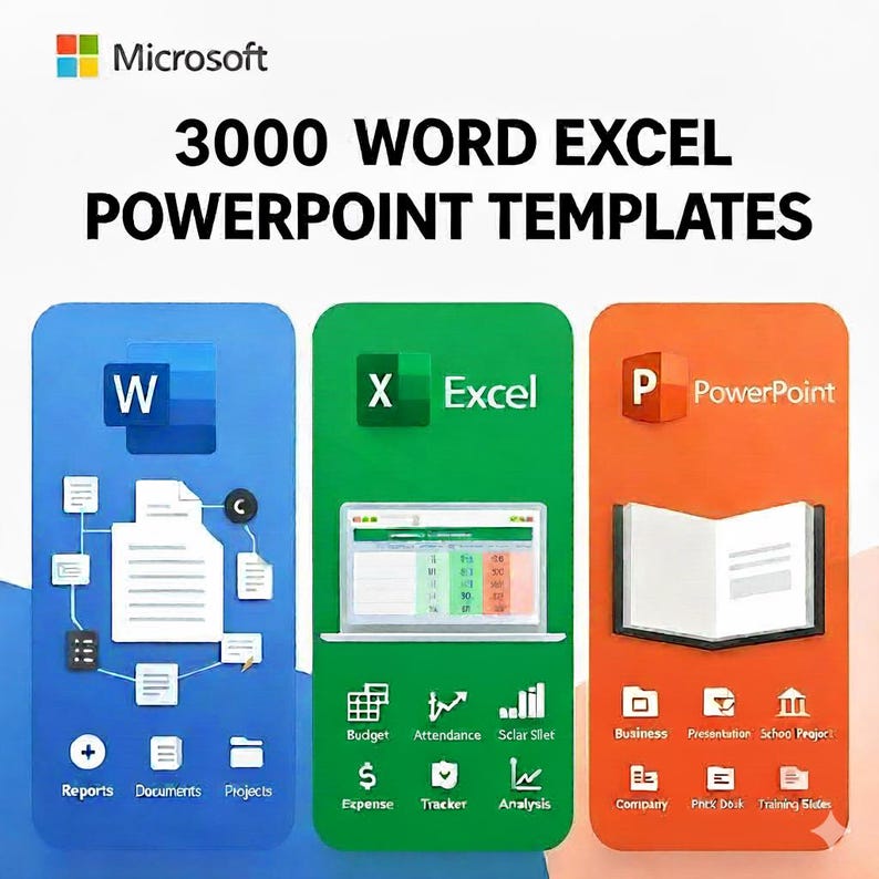 3000+ Word, Excel & PowerPoint Templates Bundle – Ultimate Office Productivity Pack (DOCX, XLSX, PPTX Instant Download)