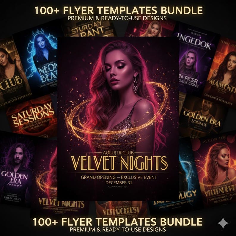 100+ Professional Flyer Templates Bundle – Club, DJ, Event & Business Promotion Designs (PSD, AI, JPG)