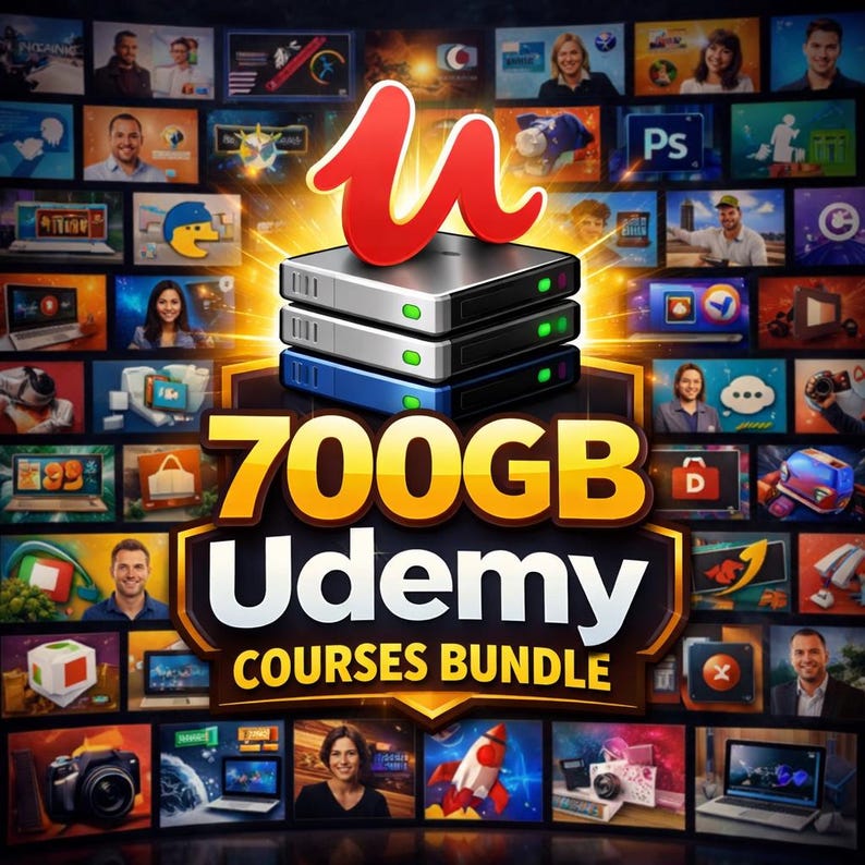 700GB Online Learning Resource Bundle – Ultimate Digital Skills & Business Learning Library (Instant Download)