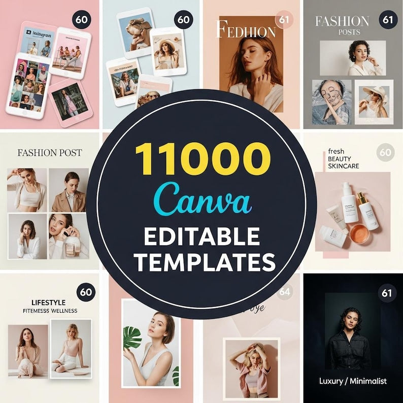 11000+ Canva Editable Templates Bundle — All-in-One Design Pack