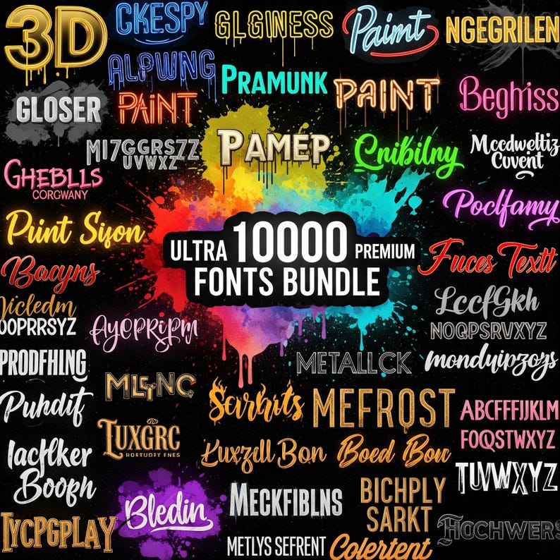 1000+ Premium Fonts Bundle – Ultimate Typography Pack for Logos, Branding, Canva & Commercial Use