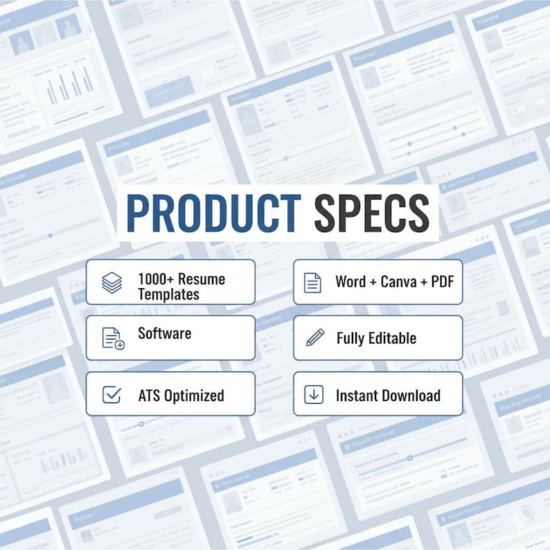 1000+ Resume Templates Bundle – ATS-Friendly, Professional CV & Cover Letter Pack (Word, Canva, PDF)