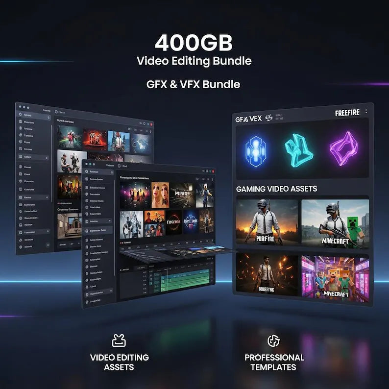 400GB Video Editing Mega Bundle – LUTs, Transitions, Overlays, VFX for Premiere Pro & More