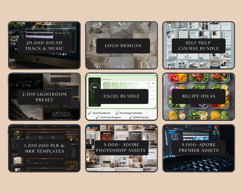 100M+ Digital Products Bundle + 10,000 Aesthetic Reels (PLR & MRR Included) – Resell Rights Digital Content Library for Faceless Brands & Social Media Growth